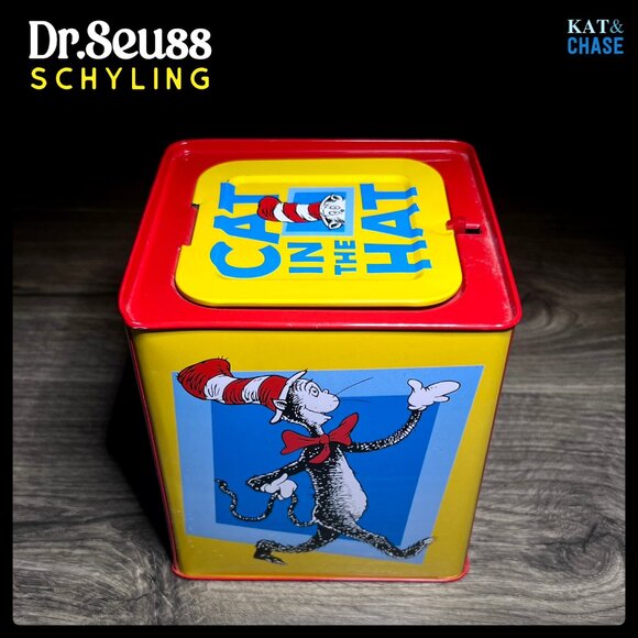 Sold Dr. Seuss Cat In The Hat Jack In The Box Schylling Tin Toy Wind Up Tested - Picture 9 of 12